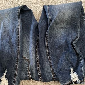 Womens Maternity jeans XL with rips at the bottom. Wore once